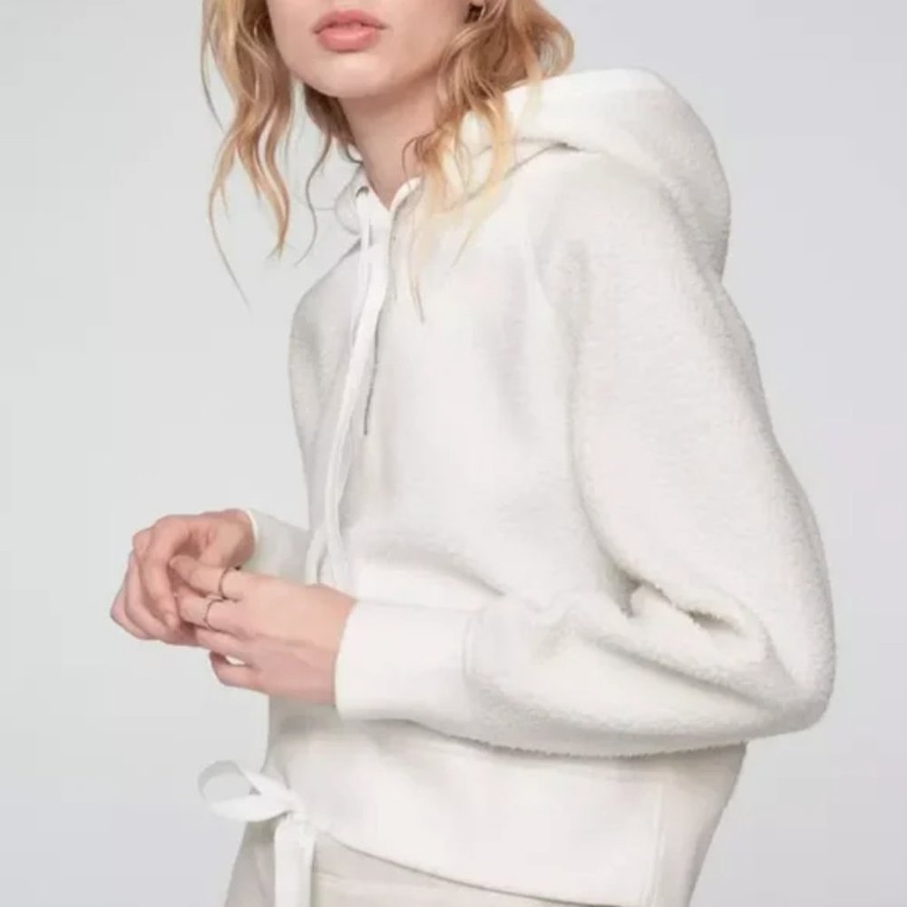 Rag & Bone Ivory Sherpa Hoodie